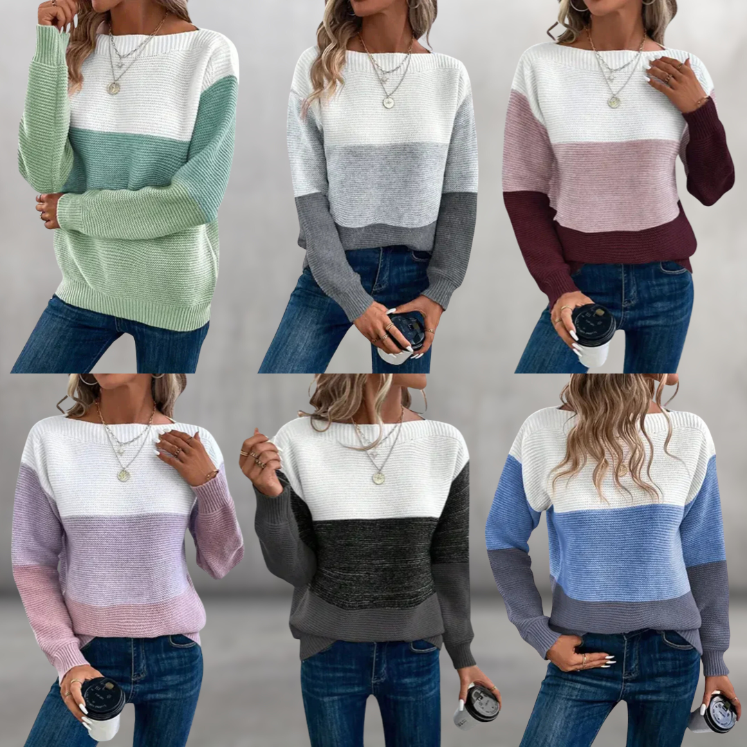 Aimy™ | Trendy Kleurblok Trui