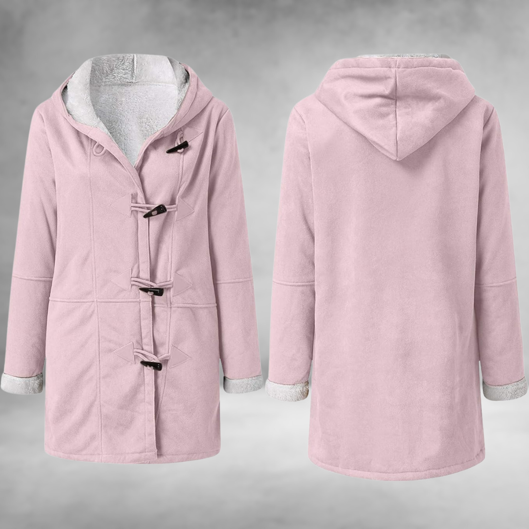 Mila™ | Premium fleecejack van suède met capuchon