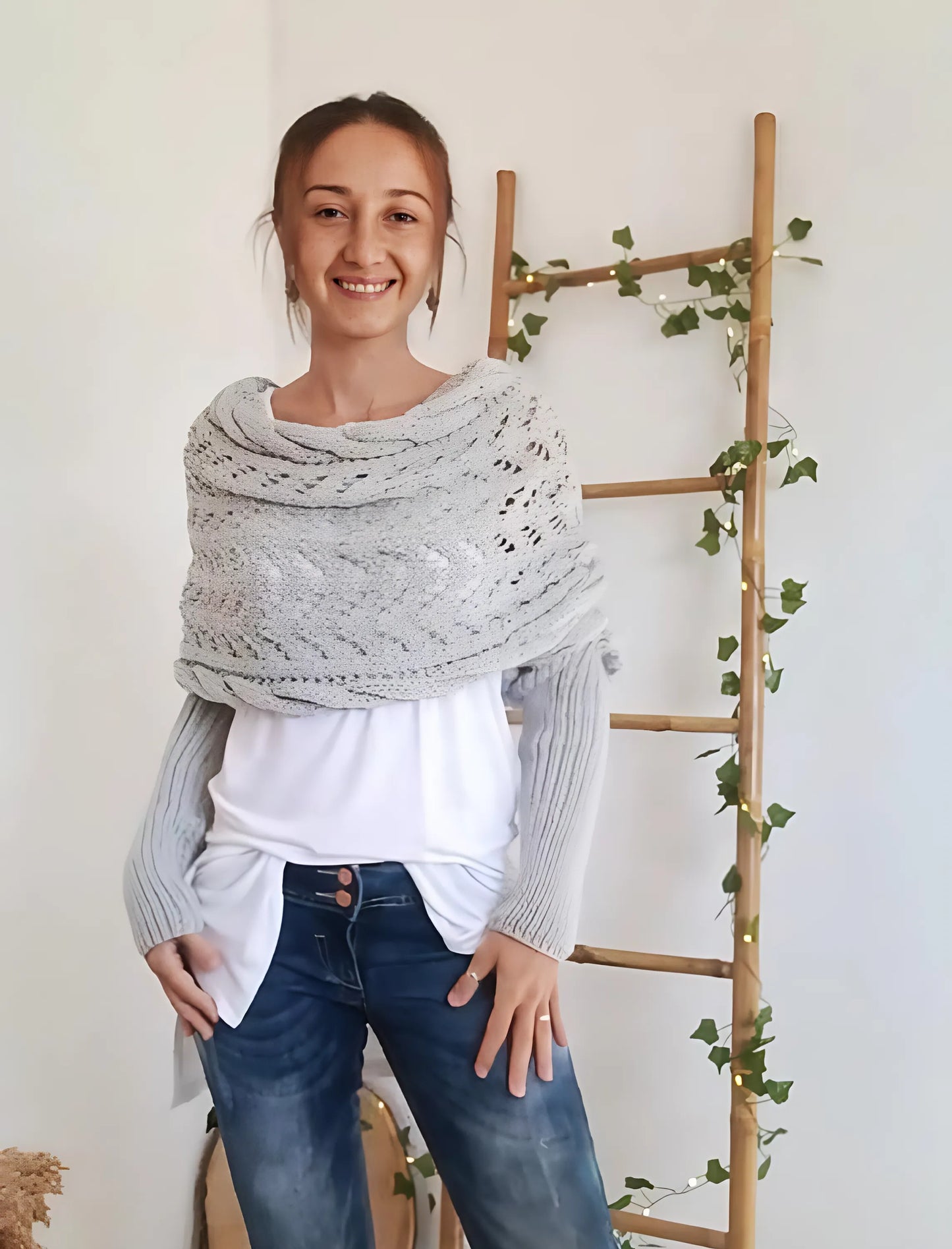 Emilia™ | Gebreide elegante schouder sjaal