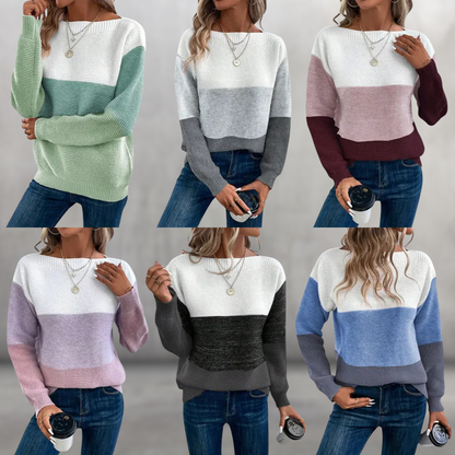 Aimy™ | Trendy Kleurblok Trui