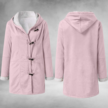 Mila™ | Premium fleecejack van suède met capuchon