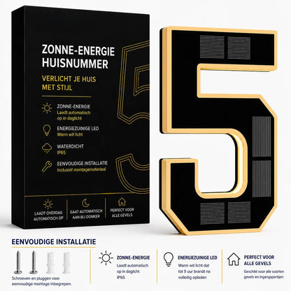 Nummer™ | Huisnummers verlicht op Zonne-energie