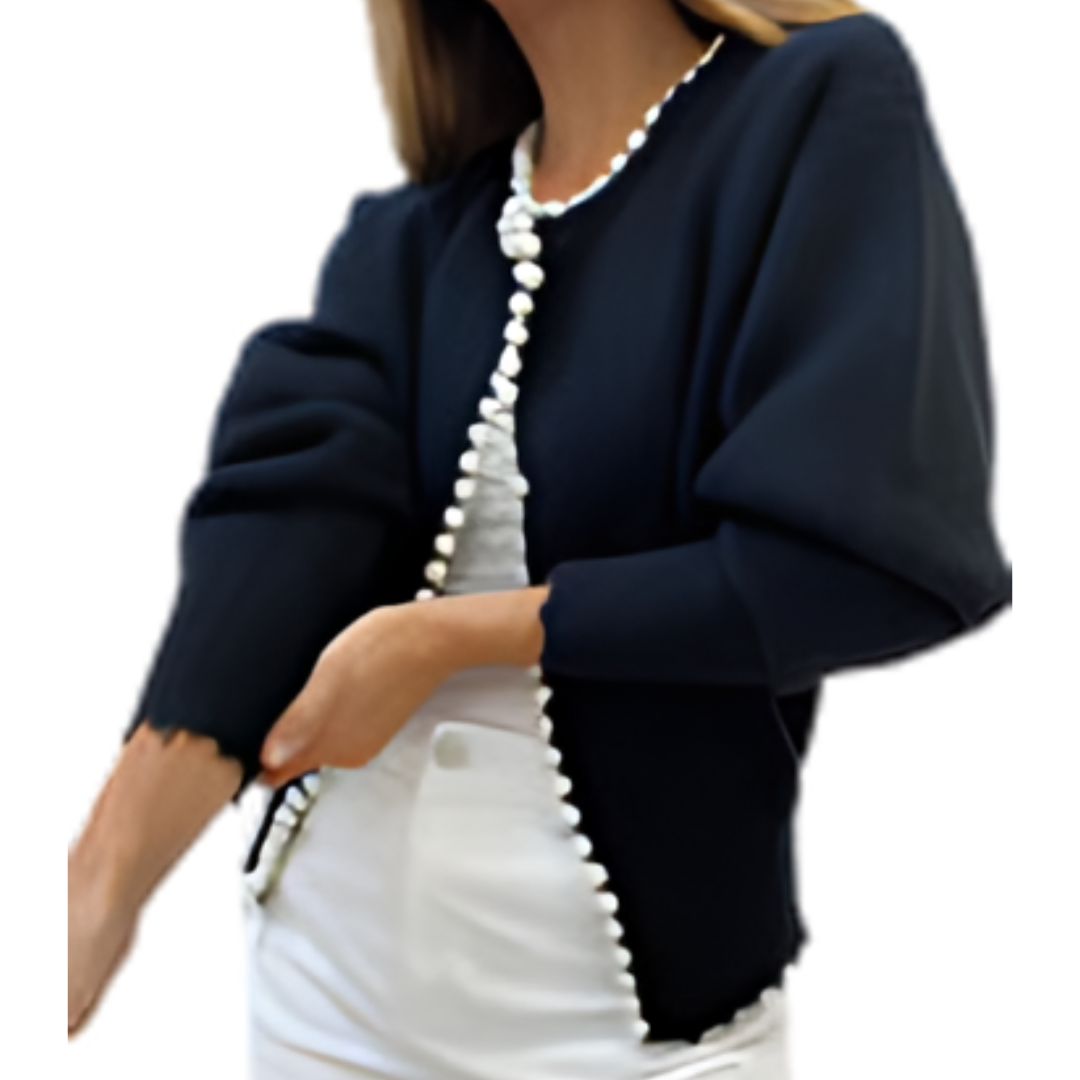 Emily™ | Trendy Vest met gerafelde rand van kralen