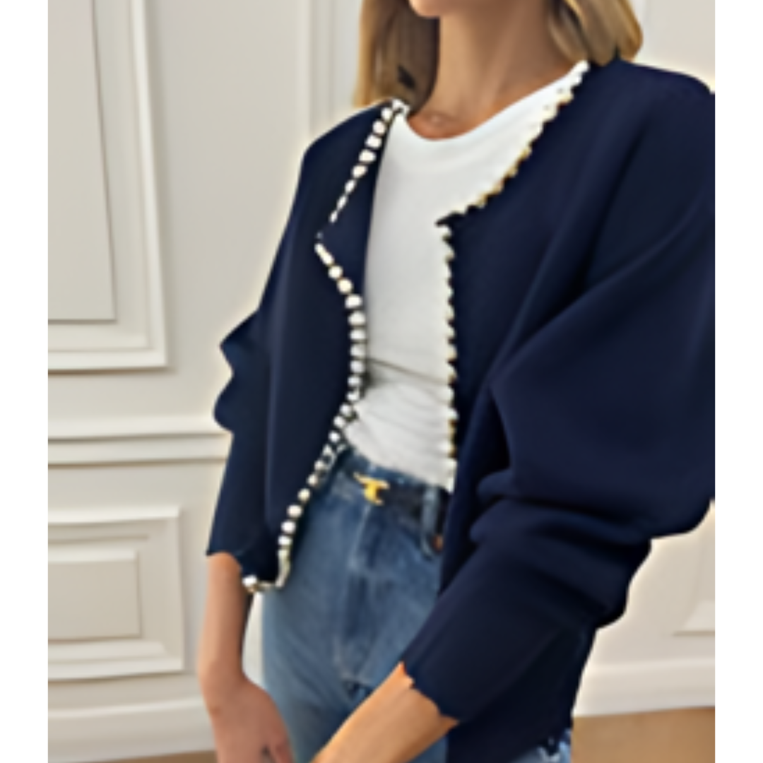 Emily™ | Trendy Vest met gerafelde rand van kralen