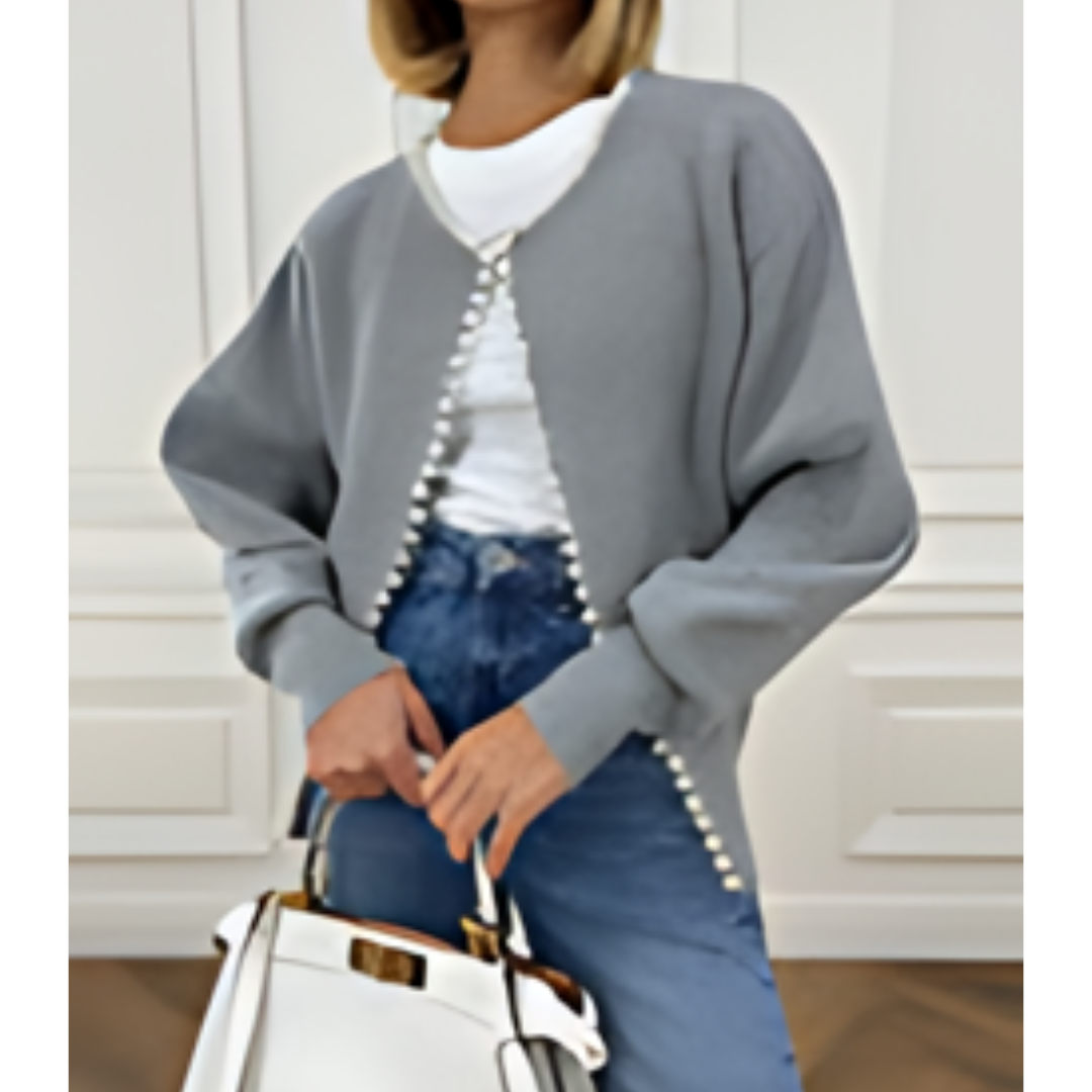 Emily™ | Trendy Vest met gerafelde rand van kralen