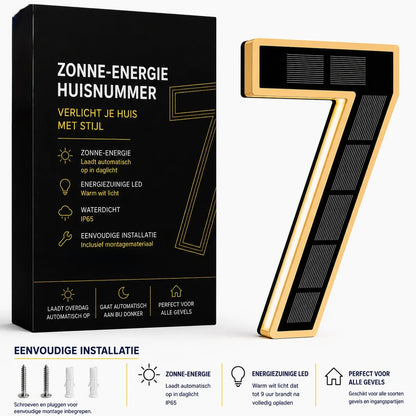 Nummer™ | Huisnummers verlicht op Zonne-energie