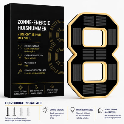 Nummer™ | Huisnummers verlicht op Zonne-energie