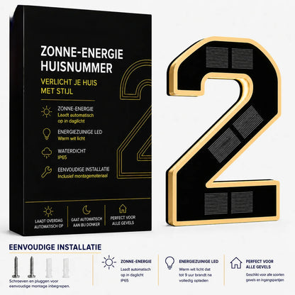 Nummer™ | Huisnummers verlicht op Zonne-energie