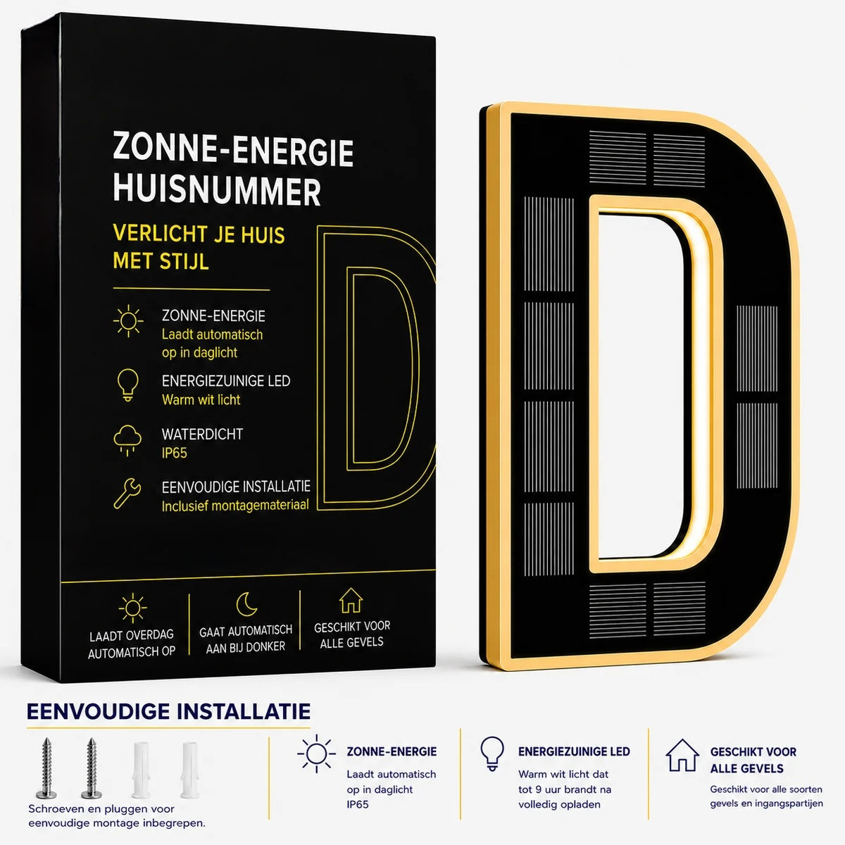 Nummer™ | Huisnummers verlicht op Zonne-energie