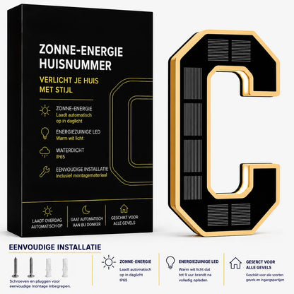 Nummer™ | Huisnummers verlicht op Zonne-energie