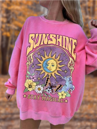 Agnes™ | Oversized casual trui met trendy opdruk