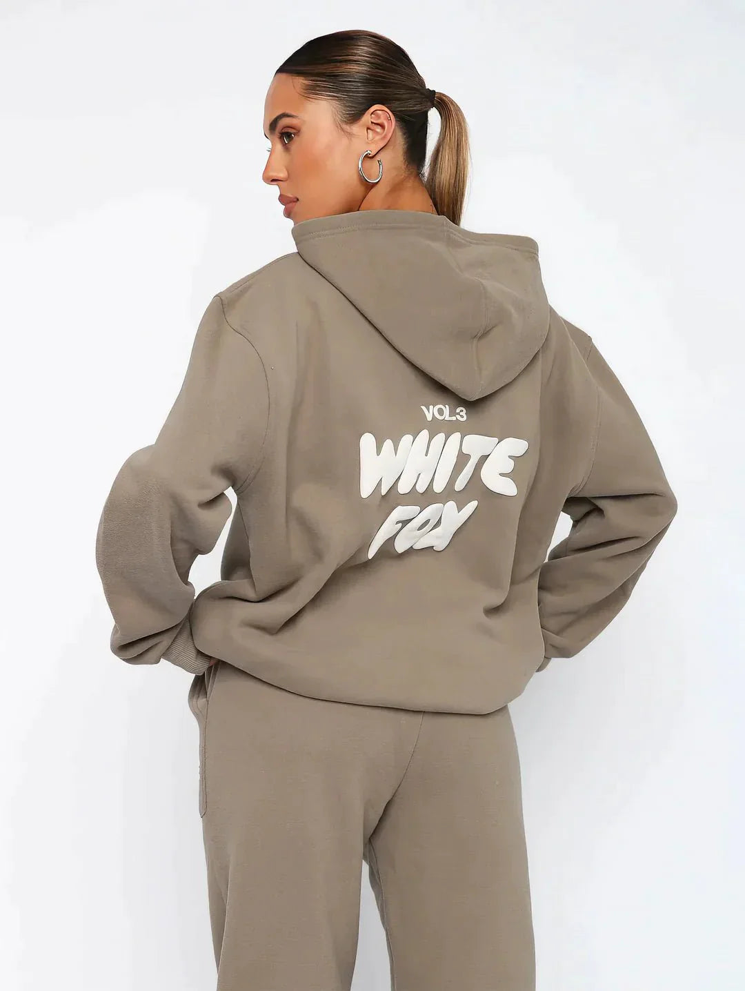 Luna™ | White Fox loungeset: Hoodie en Joggingbroek