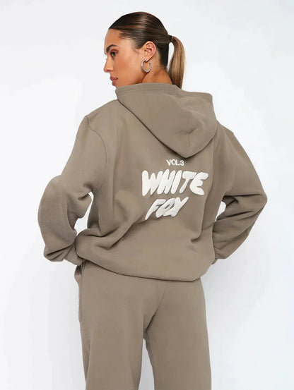 Luna™ | White Fox loungeset: Hoodie en Joggingbroek