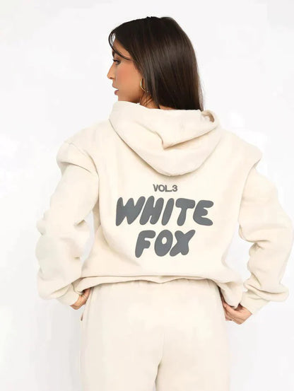 Luna™ | White Fox loungeset: Hoodie en Joggingbroek