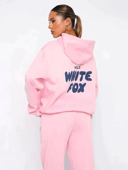 Luna™ | White Fox loungeset: Hoodie en Joggingbroek
