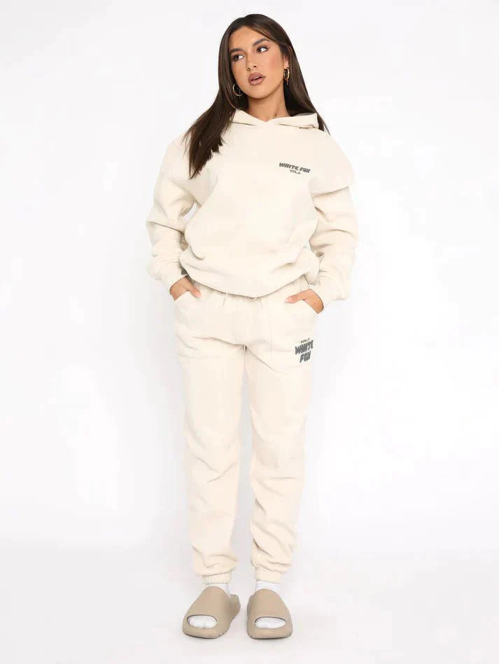 Luna™ | White Fox loungeset: Hoodie en Joggingbroek