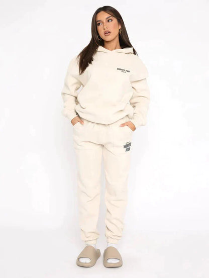 Luna™ | White Fox loungeset: Hoodie en Joggingbroek